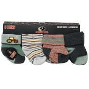 Wholesale - 8pk INFANT BOY GREY FULL CUSHION QTR SOCKS ASST SIZE MOSSY OAK C/P 60, UPC: 194382056752
